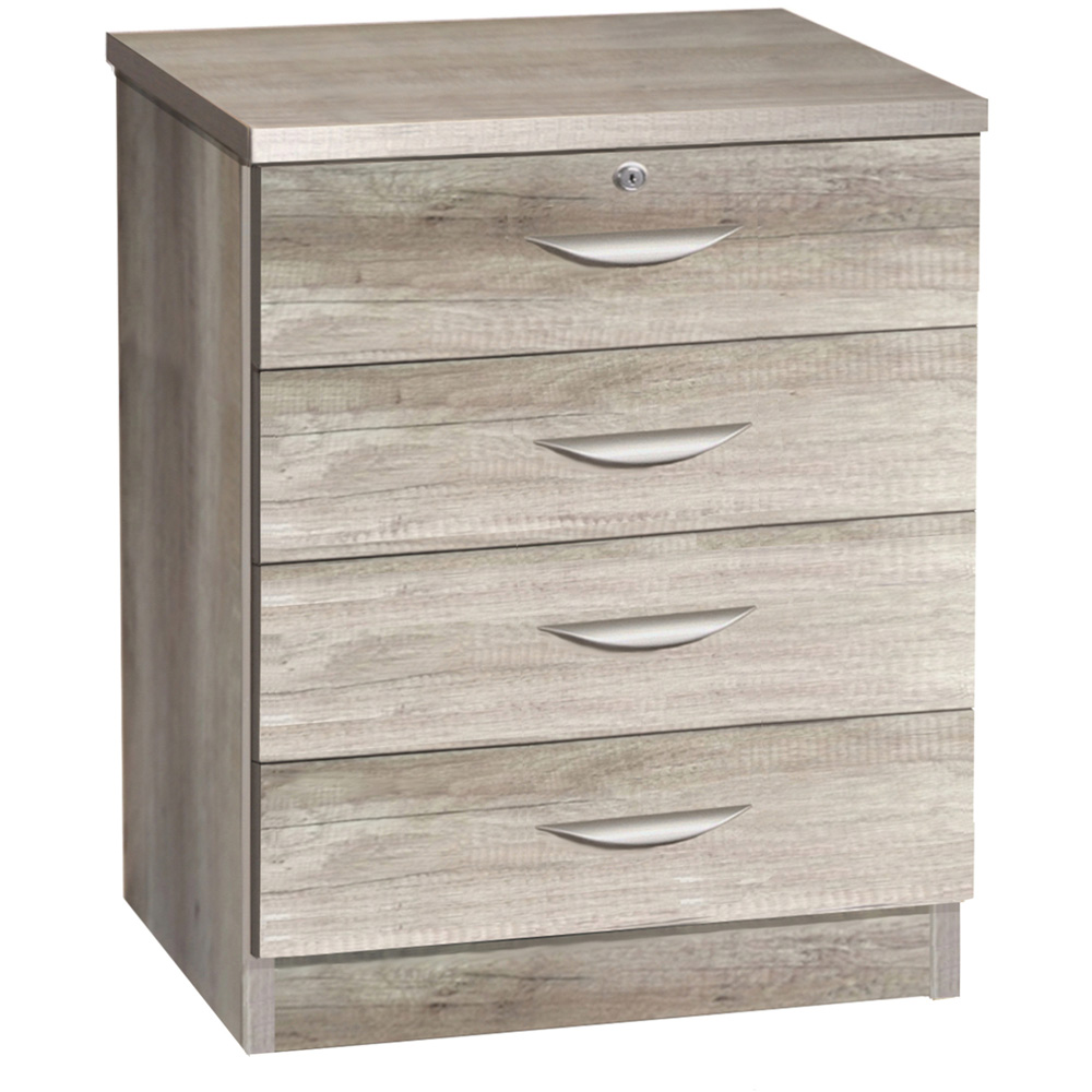 R White Cabinets 4 Drawer Grey Chest of Drawers Image 2