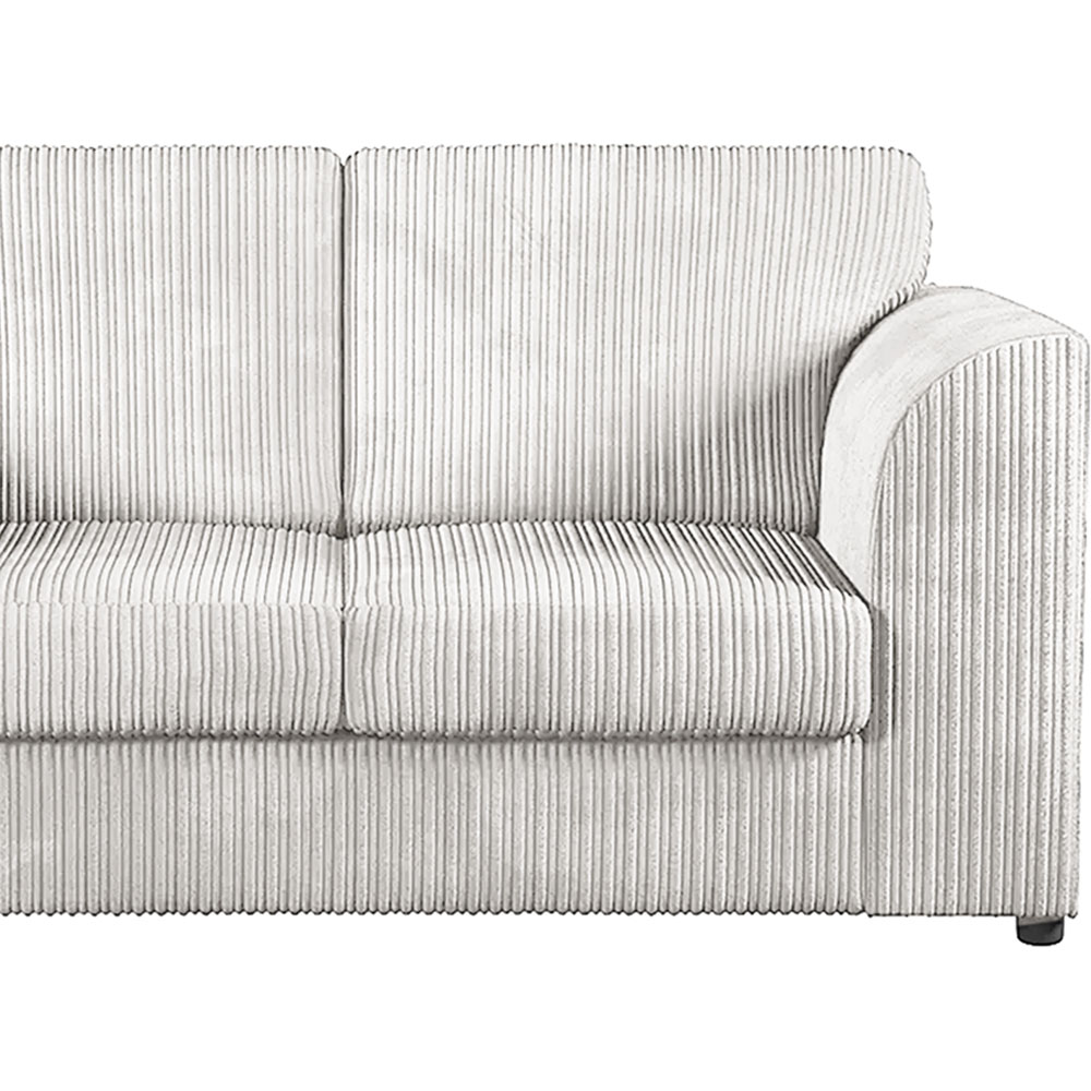 Luxor 4 Seater Silver Jumbo Cord Full Back Sofa Suite Image 4