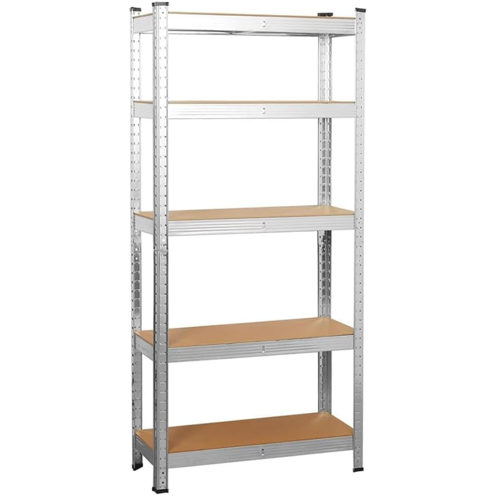 Garden Gear 5 Shelf Galvanised Steel Storage Shelving Unit 5 Pack Image 3