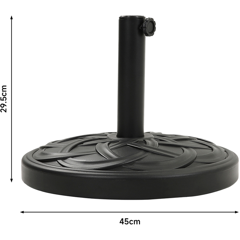 Living and Home Light Grey 3 Tier Crank and Tilt Parasol with Weave Cement Base 3m Image 8