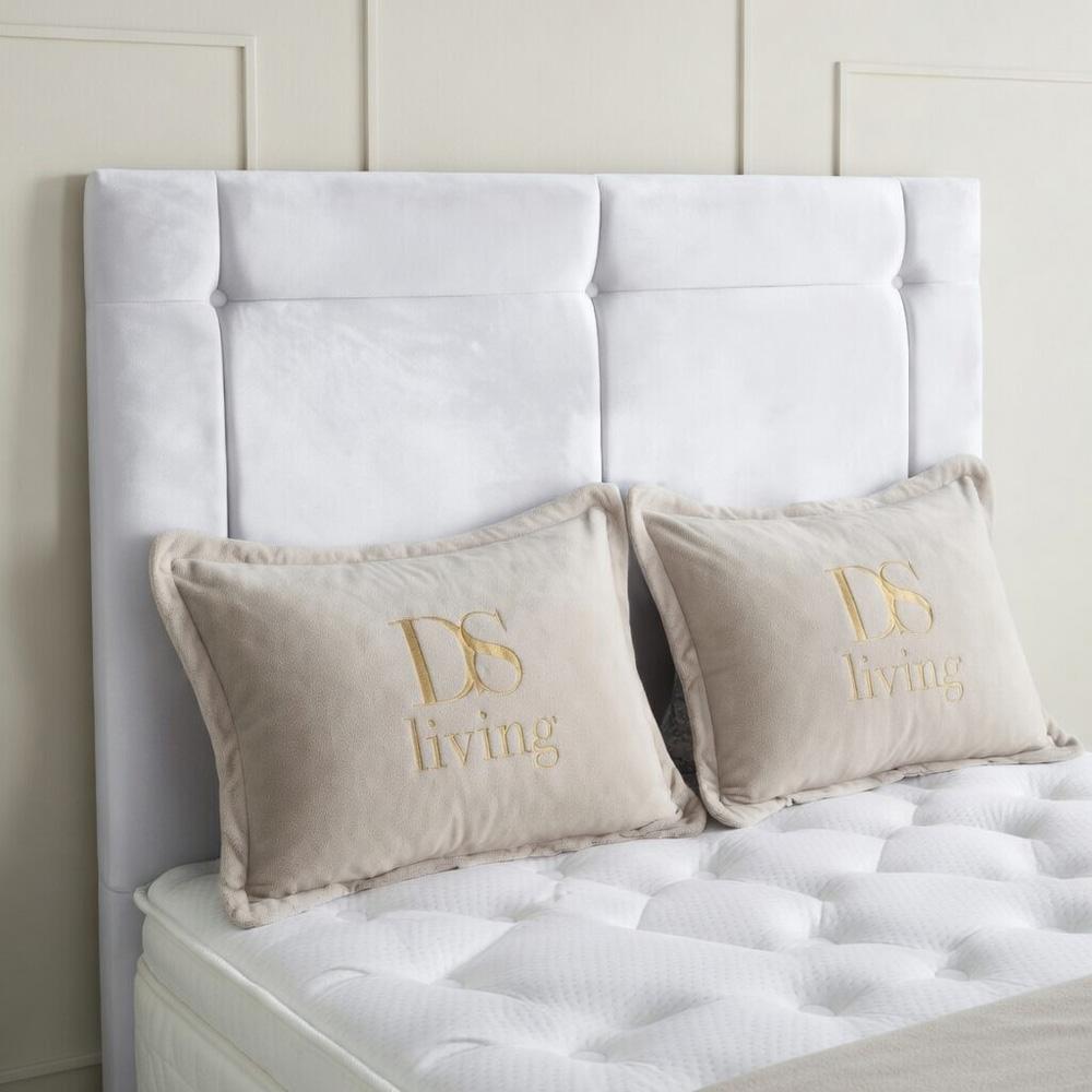 DS Living Kingsley Double White Plush Divan Bed Image 2