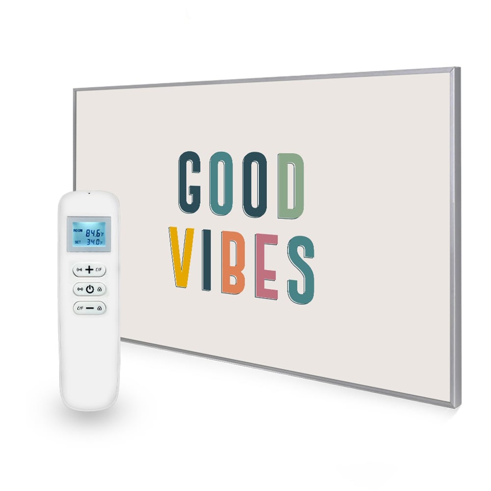 Mirrorstone Nexus Good Vibes Quote Wi-Fi Infrared Heating Panel 900W 795 x 1195mm Image 2