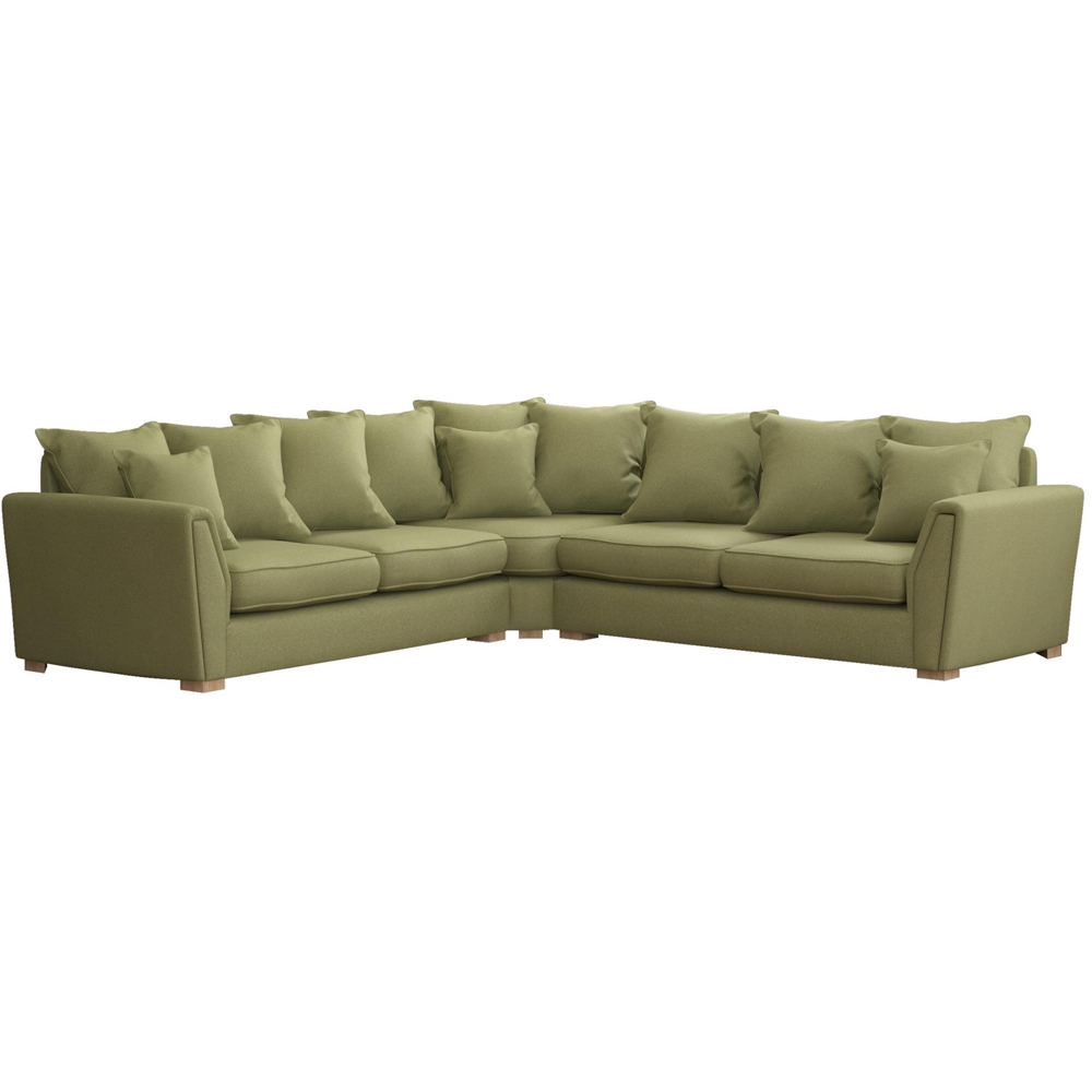 Wendleberry 4 Seater Venice Olive Scatter Back Corner Sofa Image 2