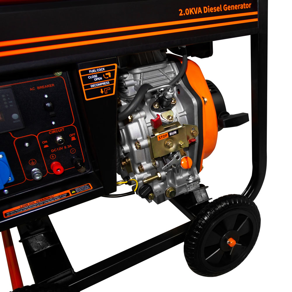 Monstershop T-Mech 2KVA Open Frame Portable Diesel Generator Image 3