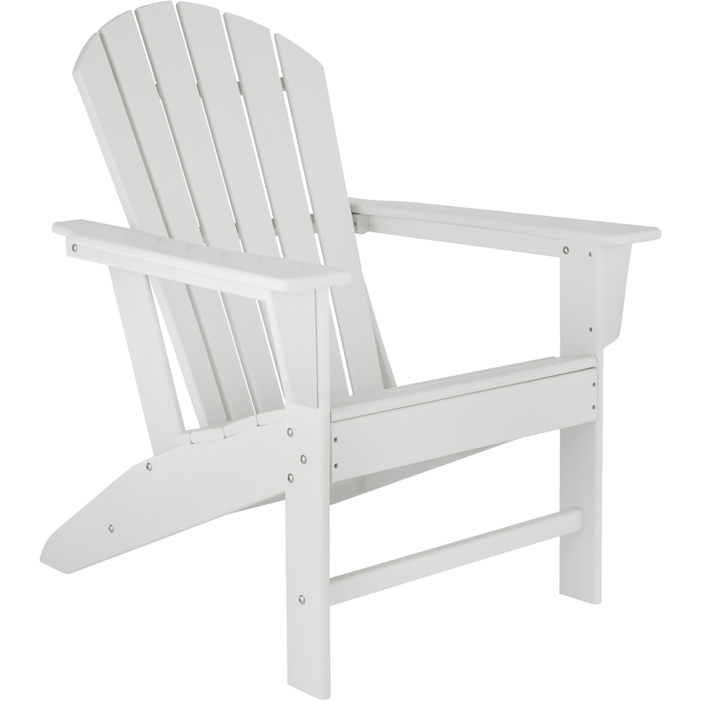 tectake Adirondack Design White Garden Chair Image 2