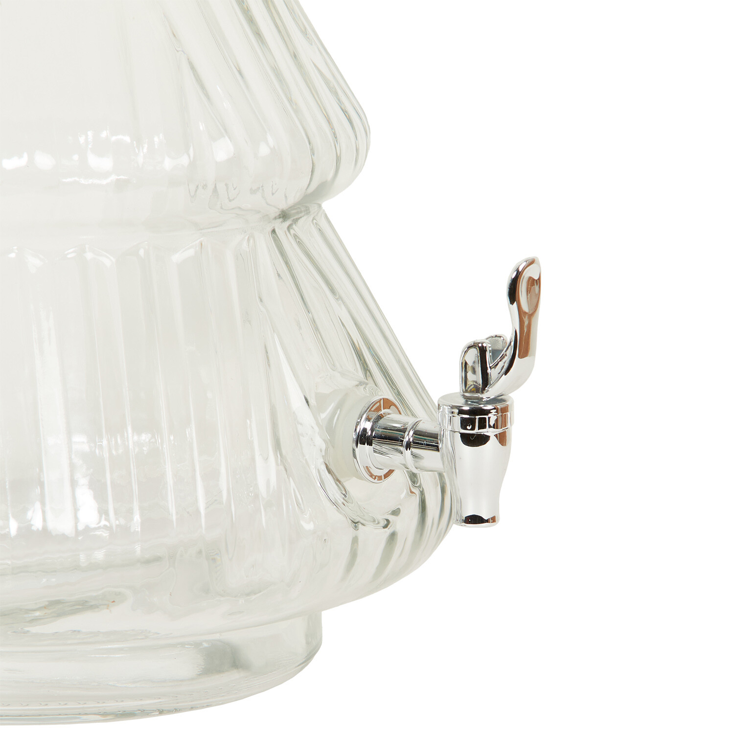 Glass Xmas Tree Drinks Dispenser 10L - Clear Image 4