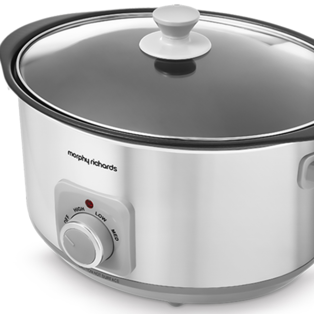 Morphy Richards 638206 Brushed Stainless Steel 6.5L Aluminium Slow Cooker Image 5