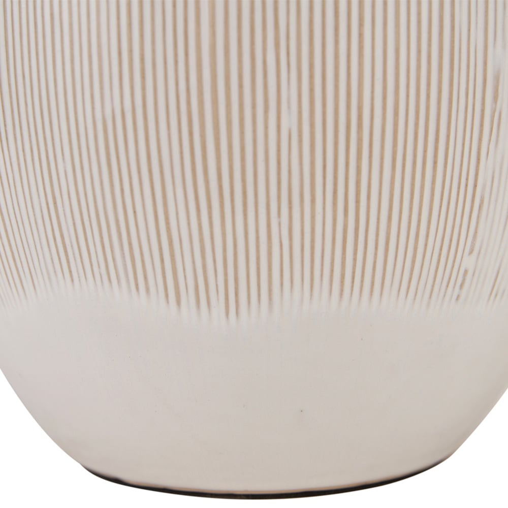 Pacific Lifestyle Greta Natural and Cream Textured Ceramic Table Lamp Image 4