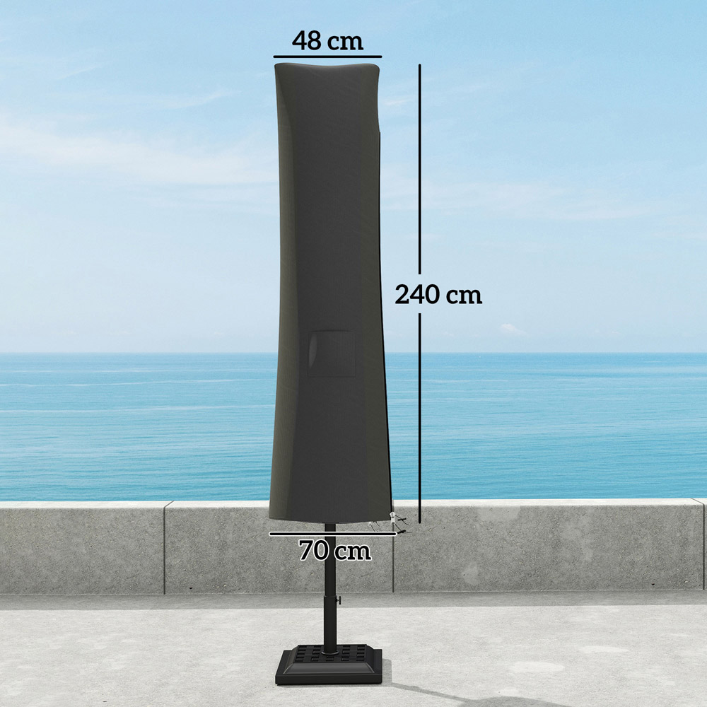 Outsunny Grey Parasol Cover Image 9