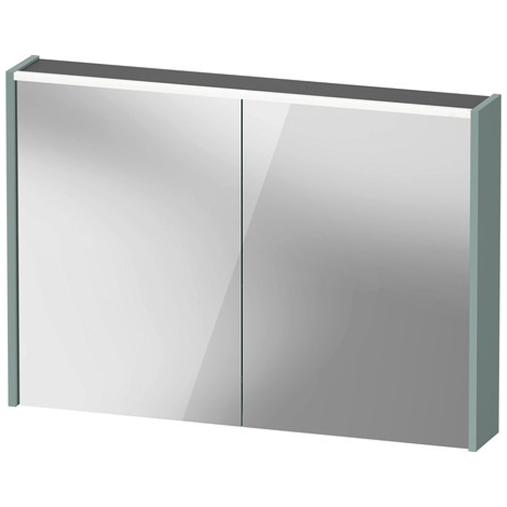 Duravit D-Code 2 Door Fjord Green Illuminated Mirror Cabinet 1000 x 700mm Image 2
