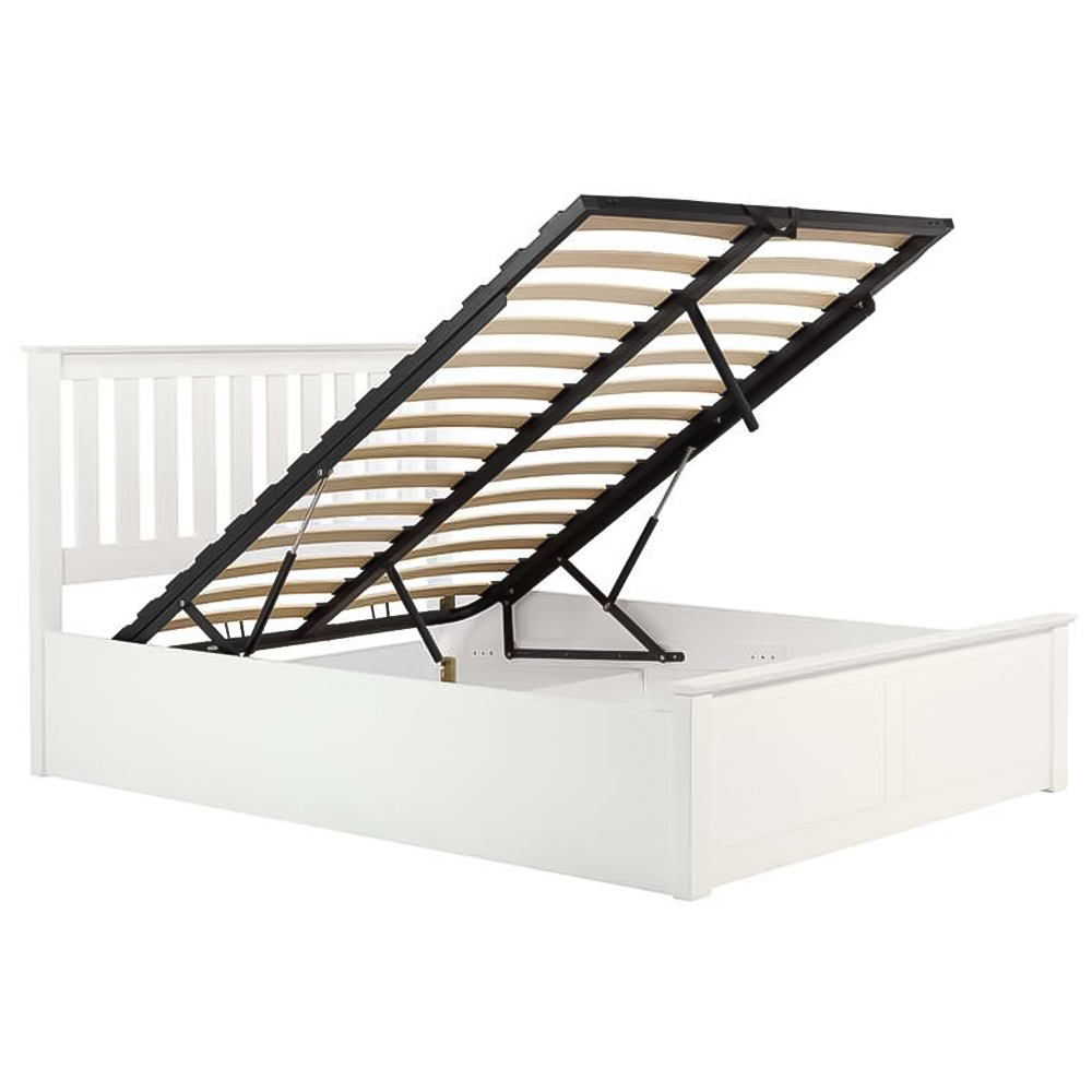 Phoenix King Size White Ottoman Bed Image 3