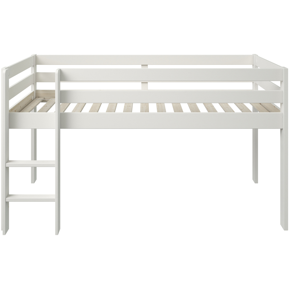 Noomi Nora White Mid Sleeper Bed Workstation Cabin with Pull-Out Desk and Storage Image 5