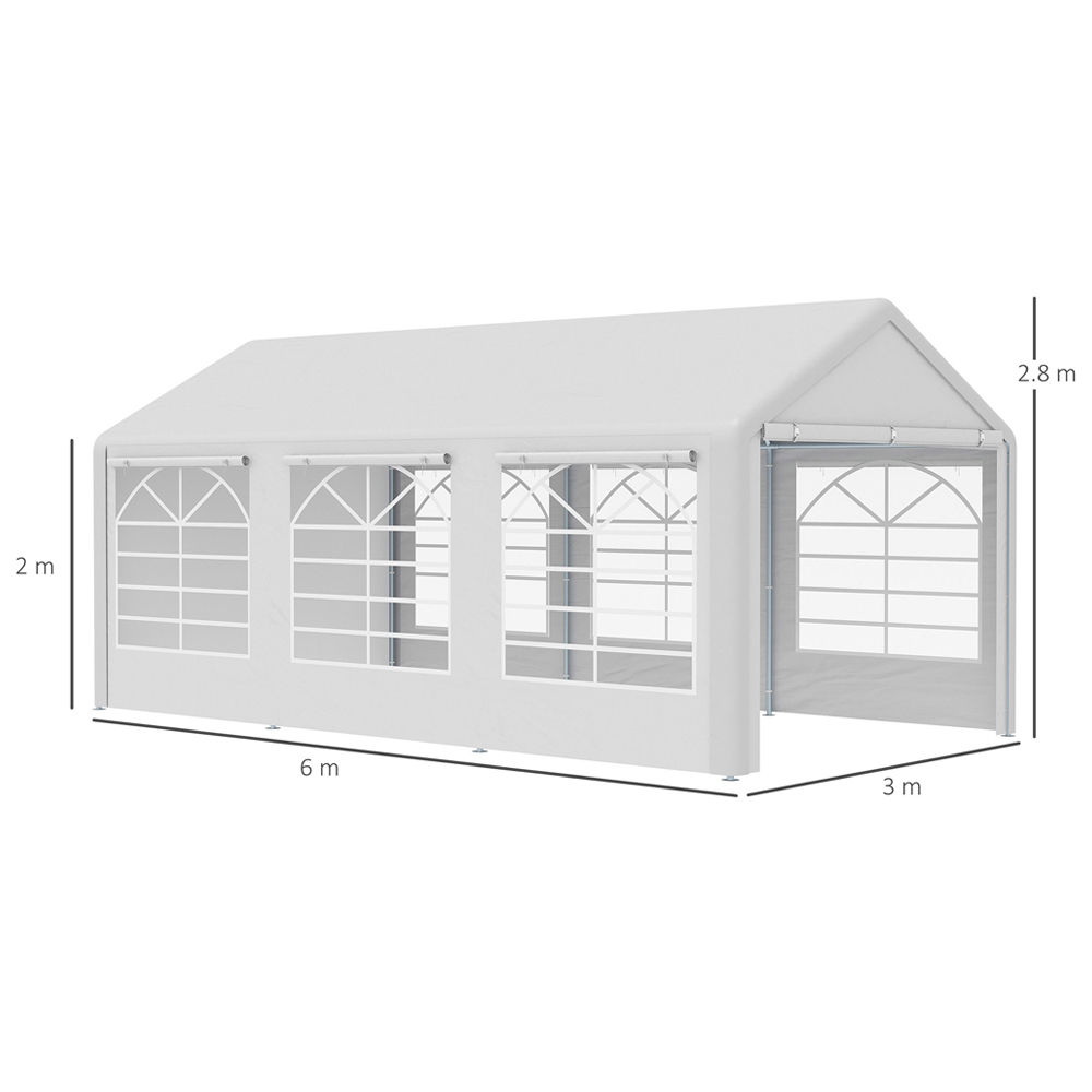 6x3m Car Tent Heavy Duty Carport Shelter Image 6