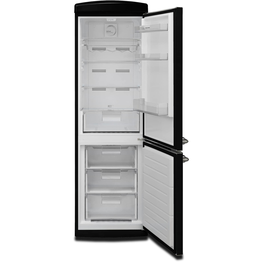 Montpellier MAB190K Black Retro Wide No Frost 295L Fridge Freezer Image 5