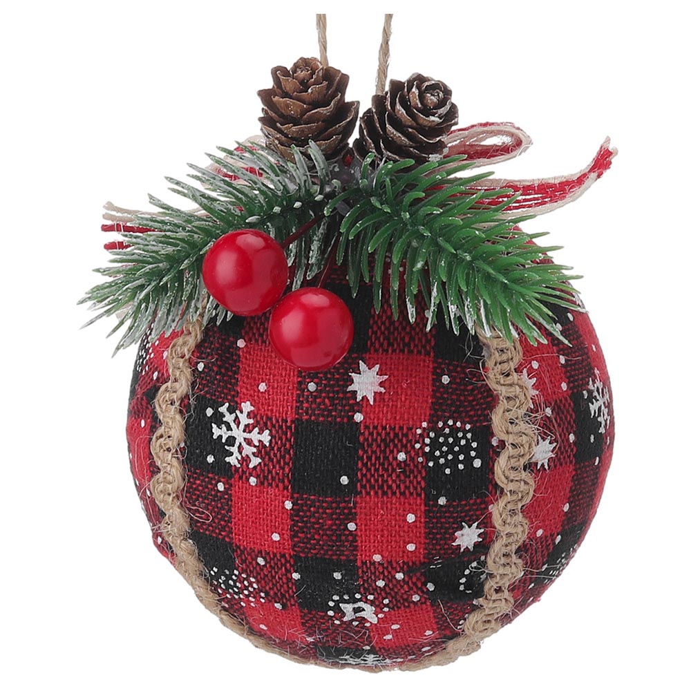 Living and Home White Red and Green Christmas Bauble 9 Pack Image 3