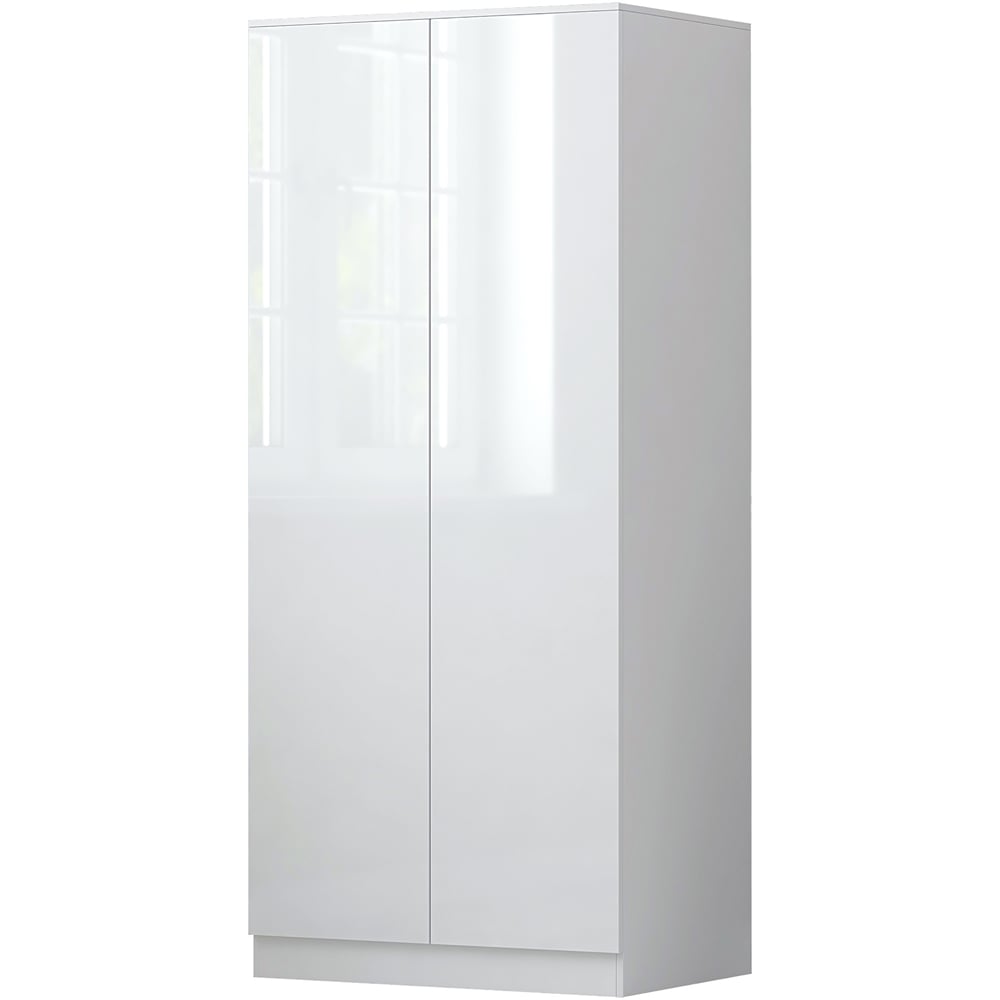 FWStyle Stora 2 Door White Gloss Wardrobe Image 2