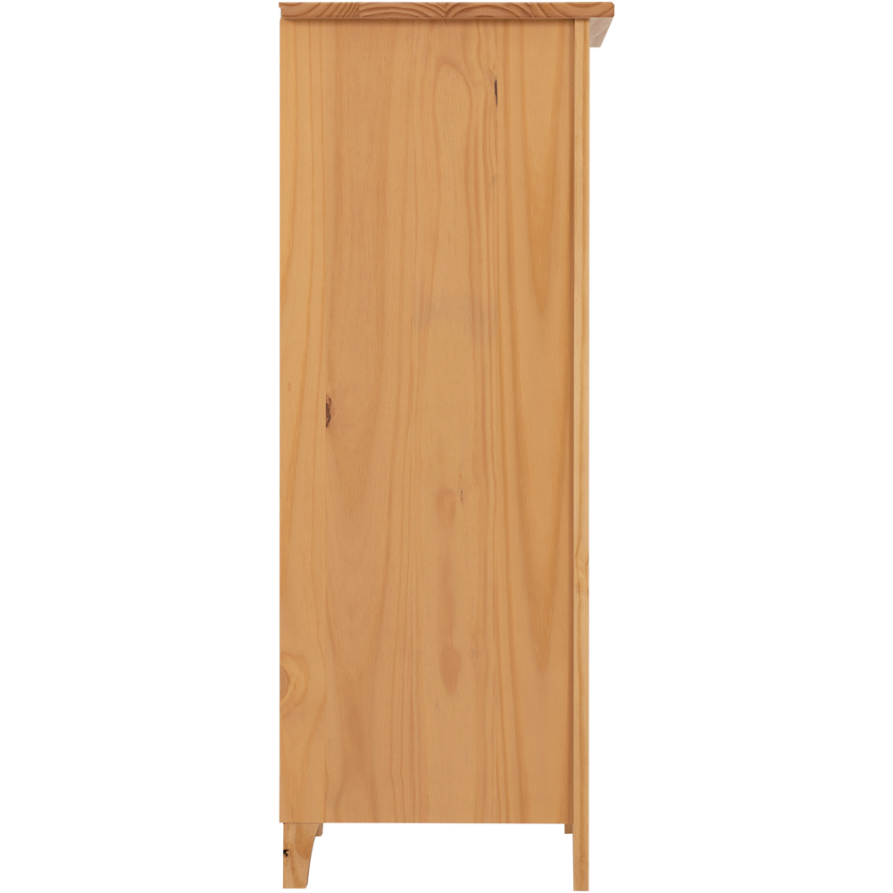 Seconique Oslo 5 Drawer Antique Pine Narrow Chest of Drawers Image 5