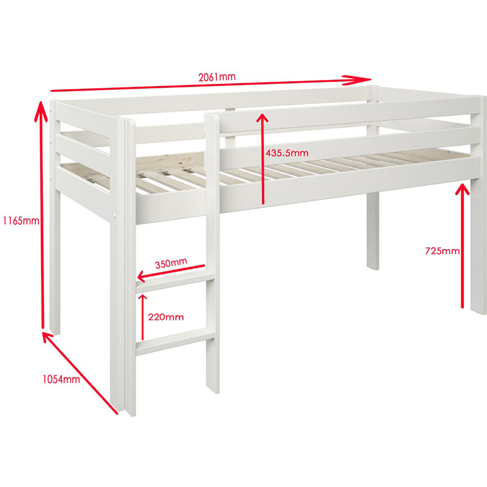 Noomi Midi Single Continental White Mid Sleeper Craft Cabin Set Image 5