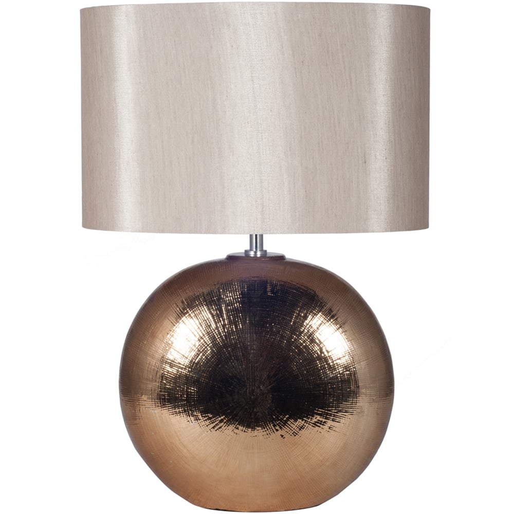 Pacific Lifestyle Alpha Bronze Textured Ceramic Table Lamp Image 1