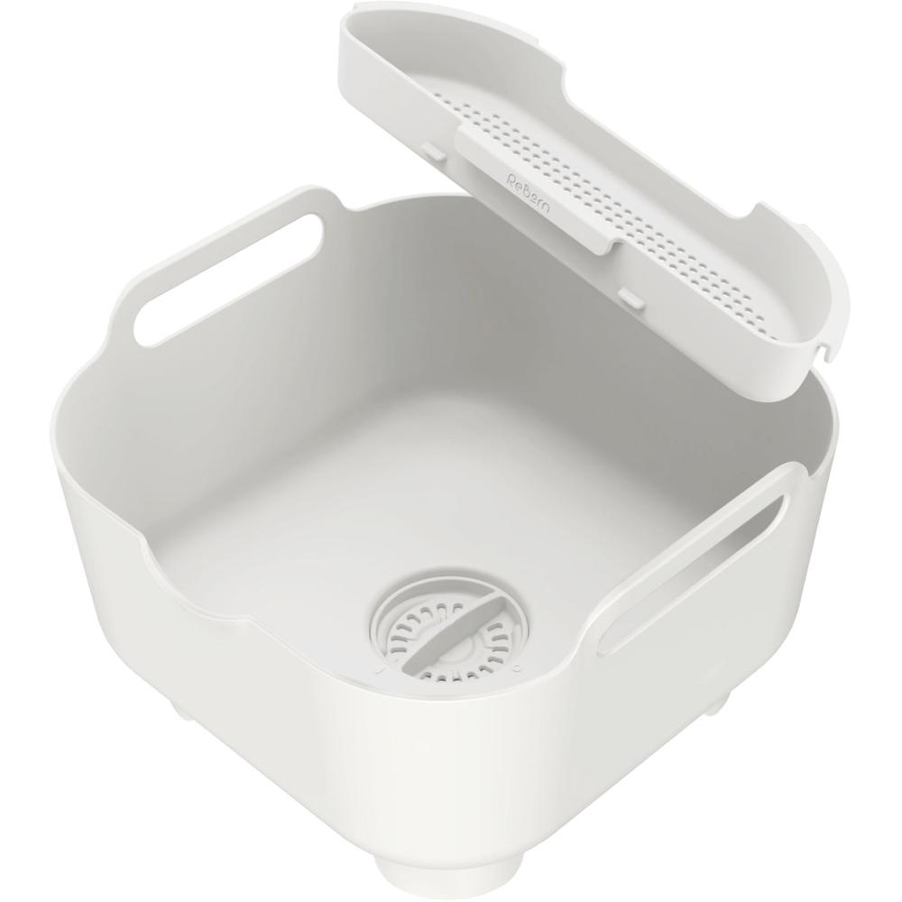 ReBorn Stone Effect Large Washing Up Bowl with Removable Multipurpose Drainer 9L Image 3