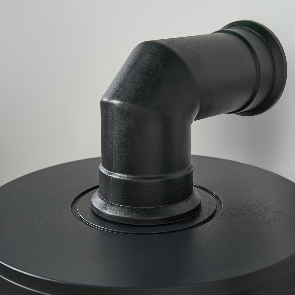 Sureflame Dunston Black Round Electric Stove with Angled Stove Image 6
