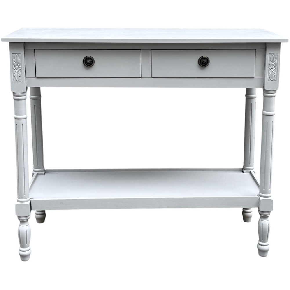 Acacia Home 2 Drawer Side Table Image 2