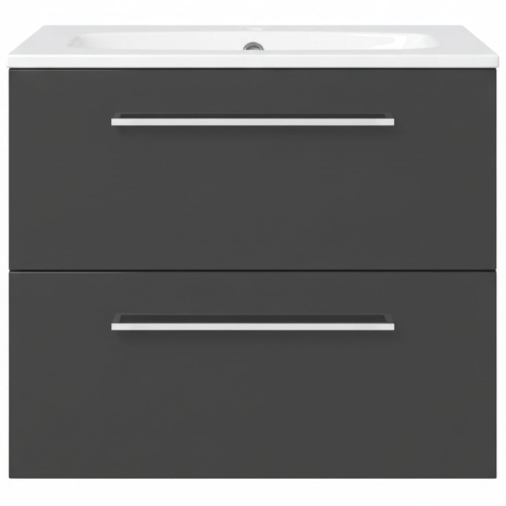 Bathstore Milford 2 Door Anthracite Wall Hung Basin Unit 610mm Image 4