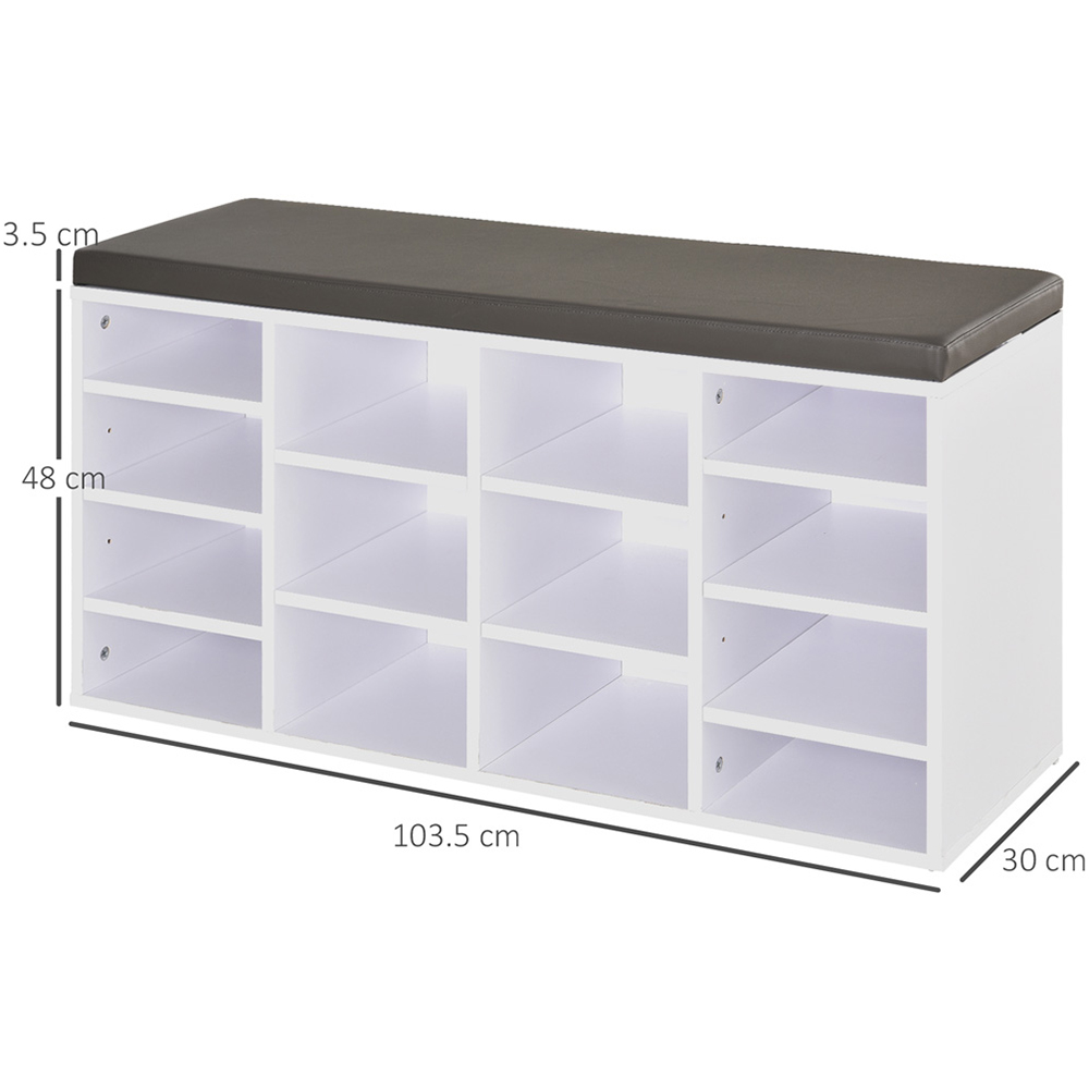 Portland White Multi Storage Shoe Rack Image 6