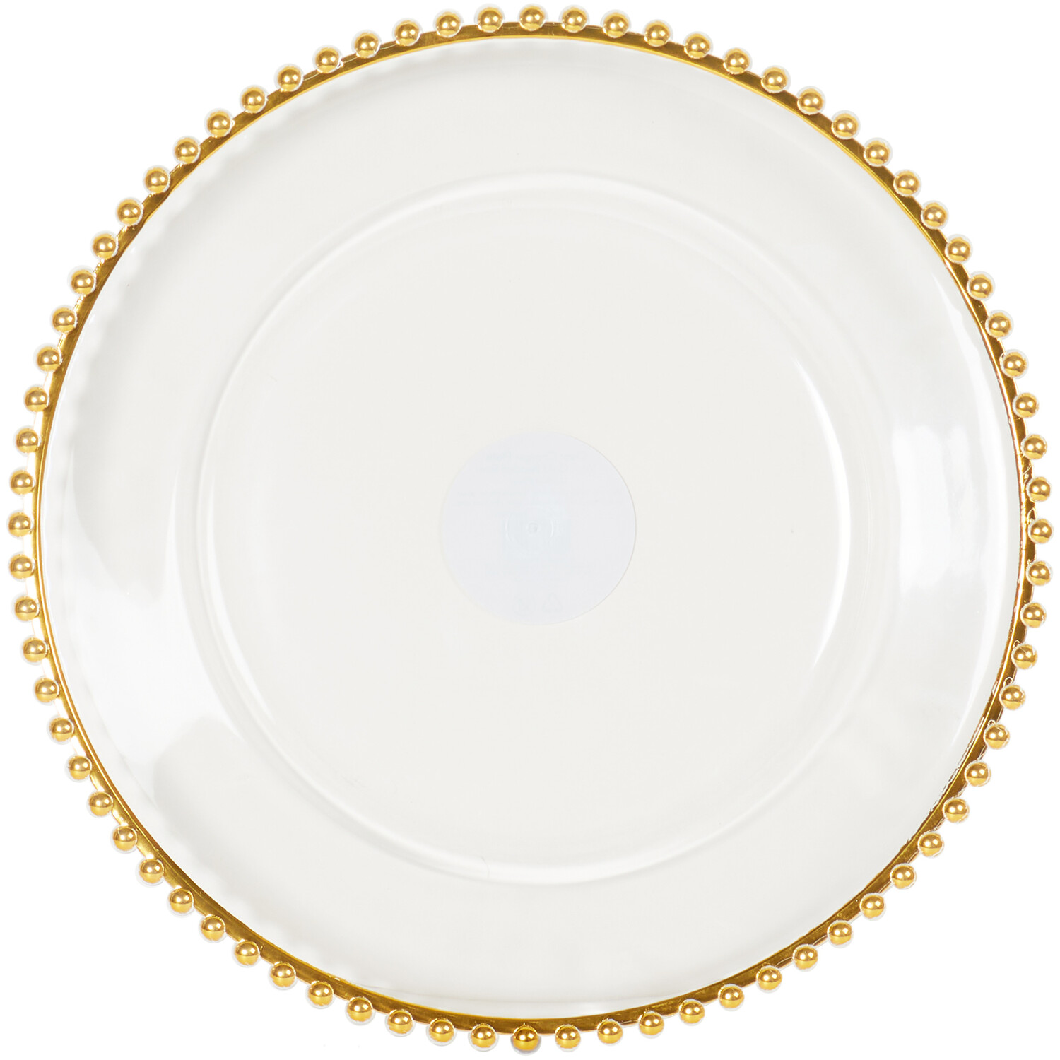 13" Charger Plate with Metallic Rim - Gold Image 1