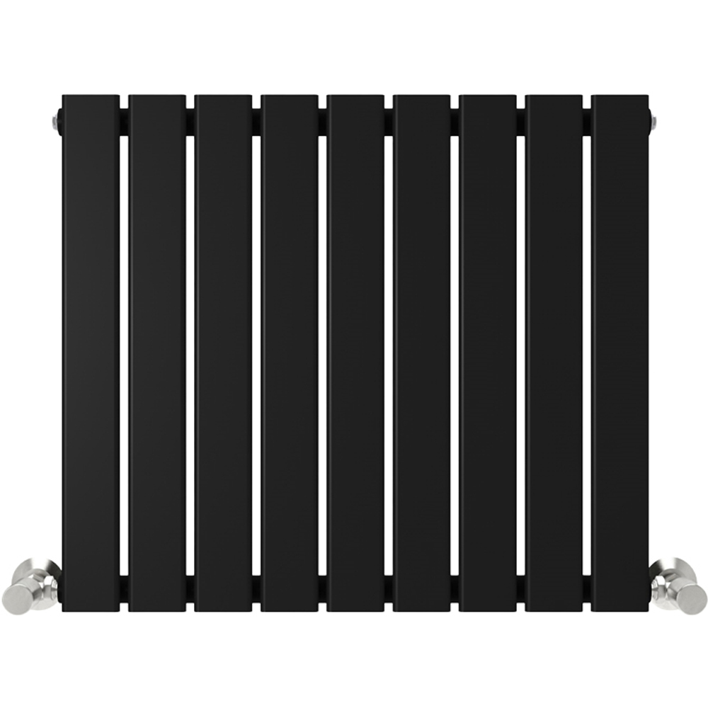 Black 1961 BTU Single Flat Panel Vertical Column Radiator 600 x 612mm Image 3
