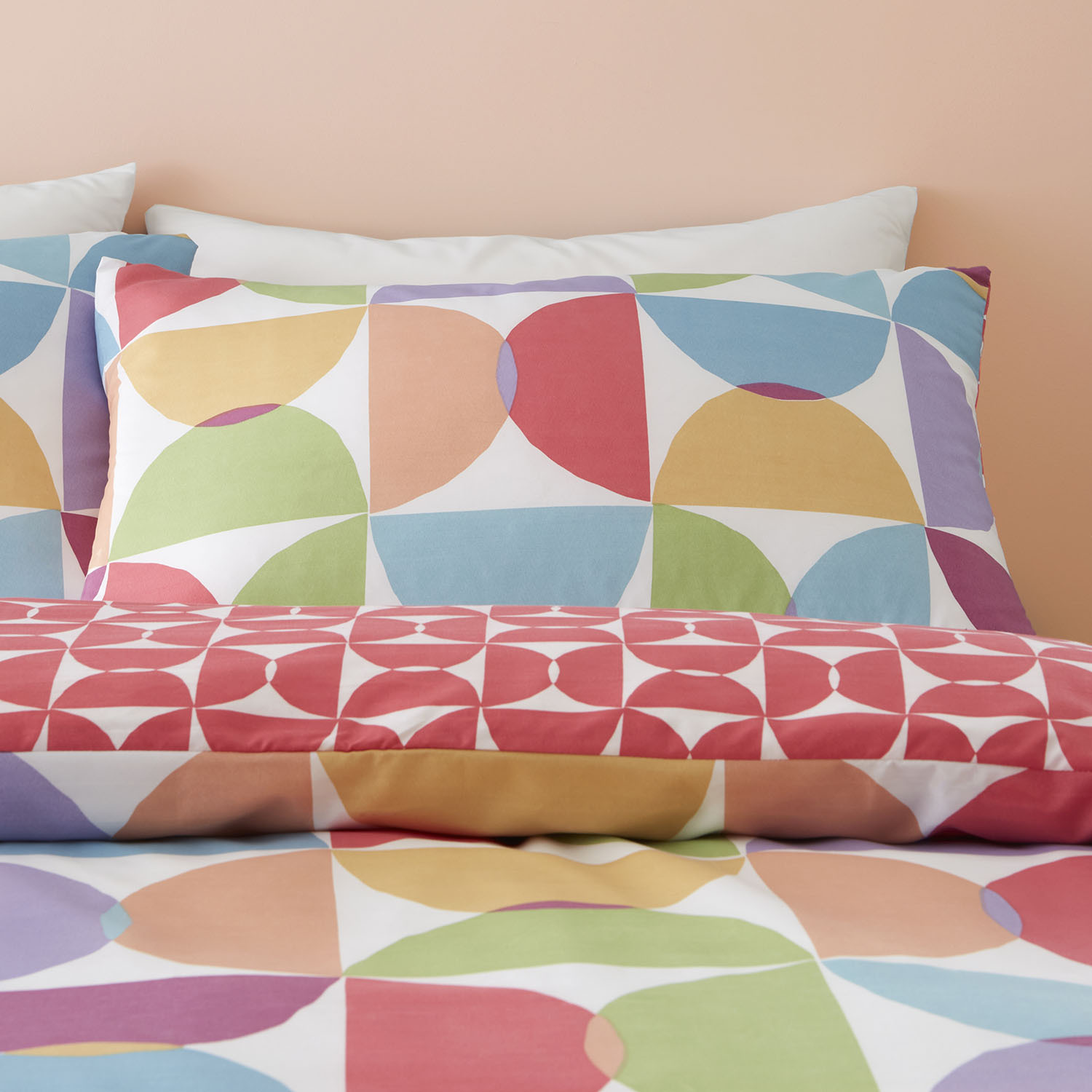 Calypso Geo Duvet Set - Multicolour / Single Image 3