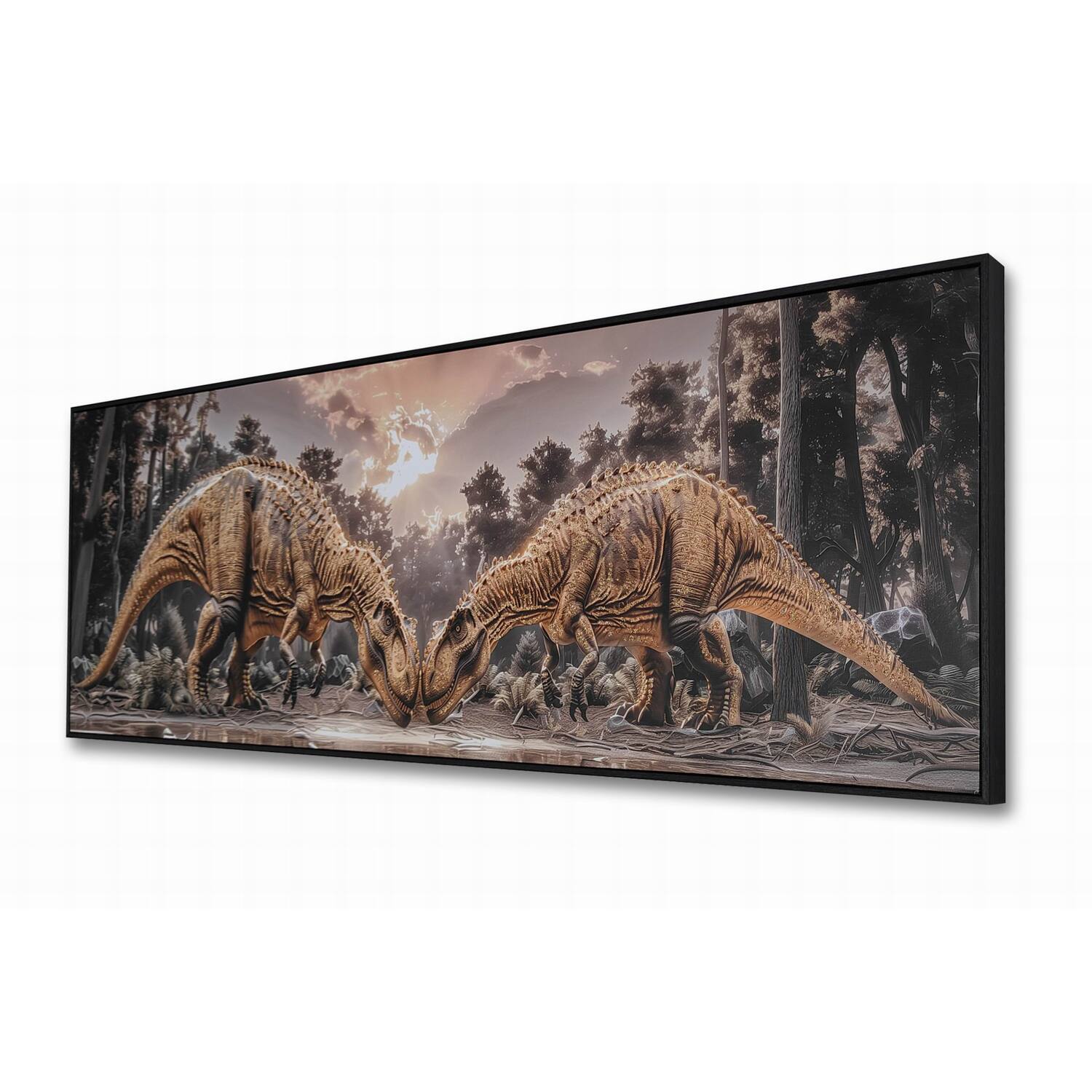 Framed Jurassic Art Brown Image 2