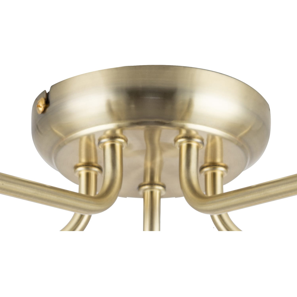 Cosylyte Fraser 5 Light Brushed Brass Metal Flush Ceiling Light Image 5