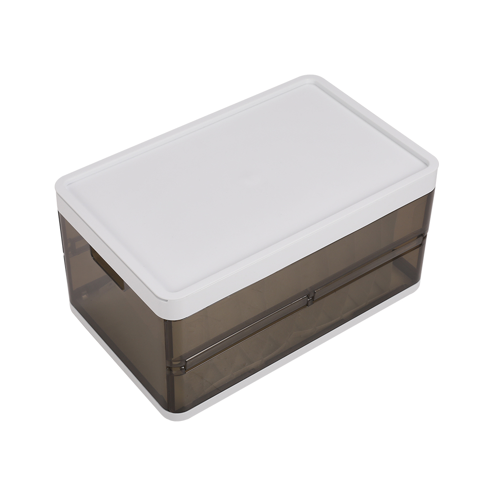 Living and Home Grey Folding Wardrobe Drawer Storage Box Image 2