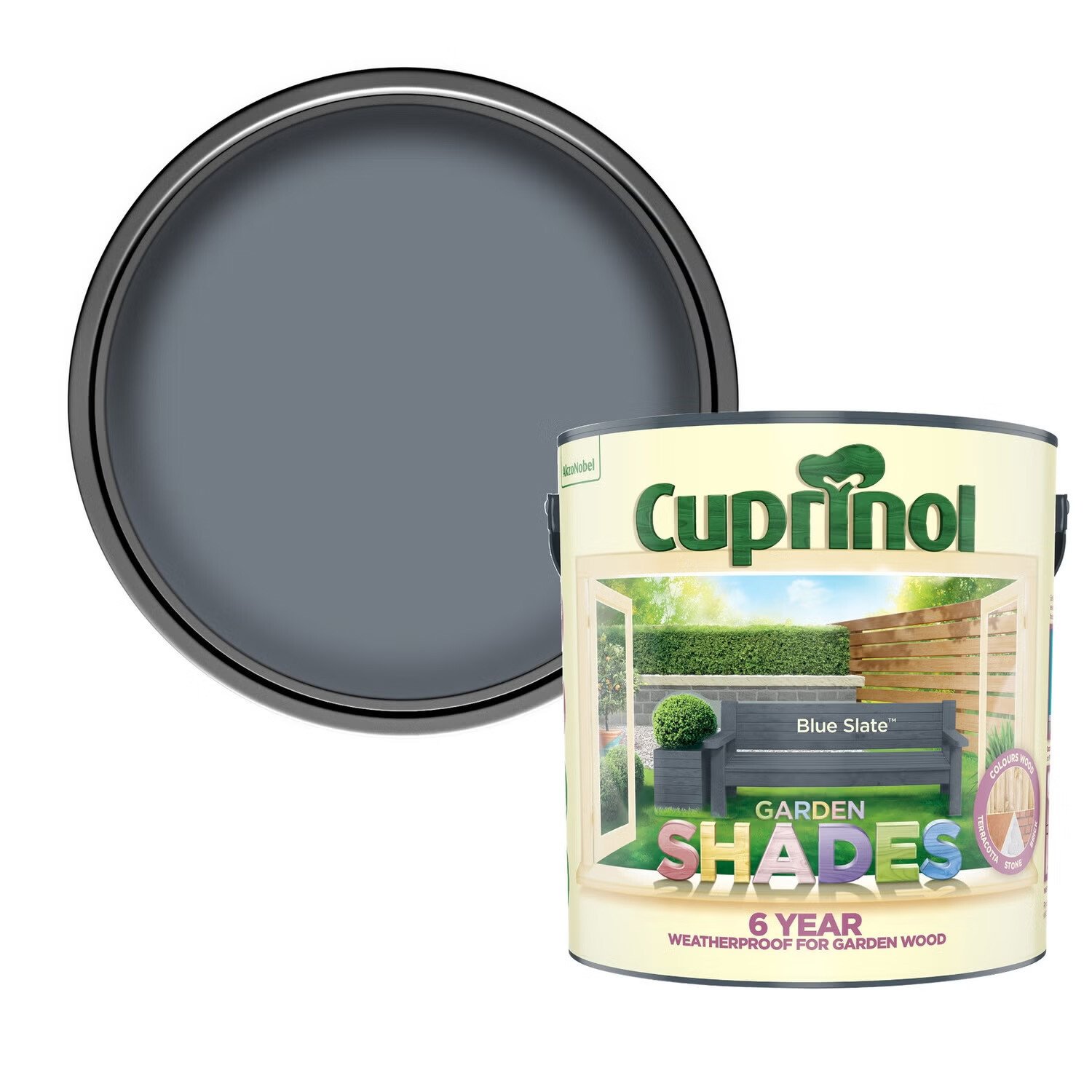 Cuprinol Garden Shades Blue Slate Exterior Paint 2.5L Image