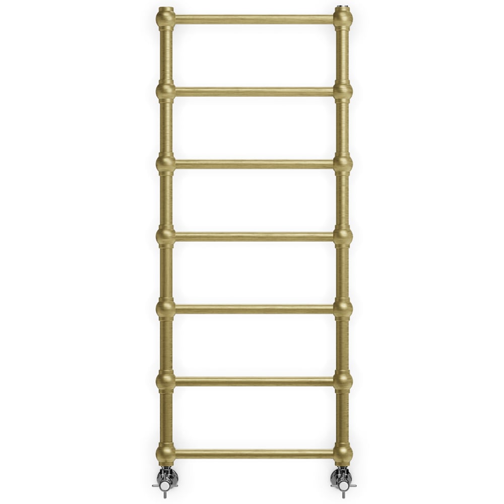 Terma Retro 1050BTU Brushed Brass Heated Towel Rail 1170 x 504mm Image 4