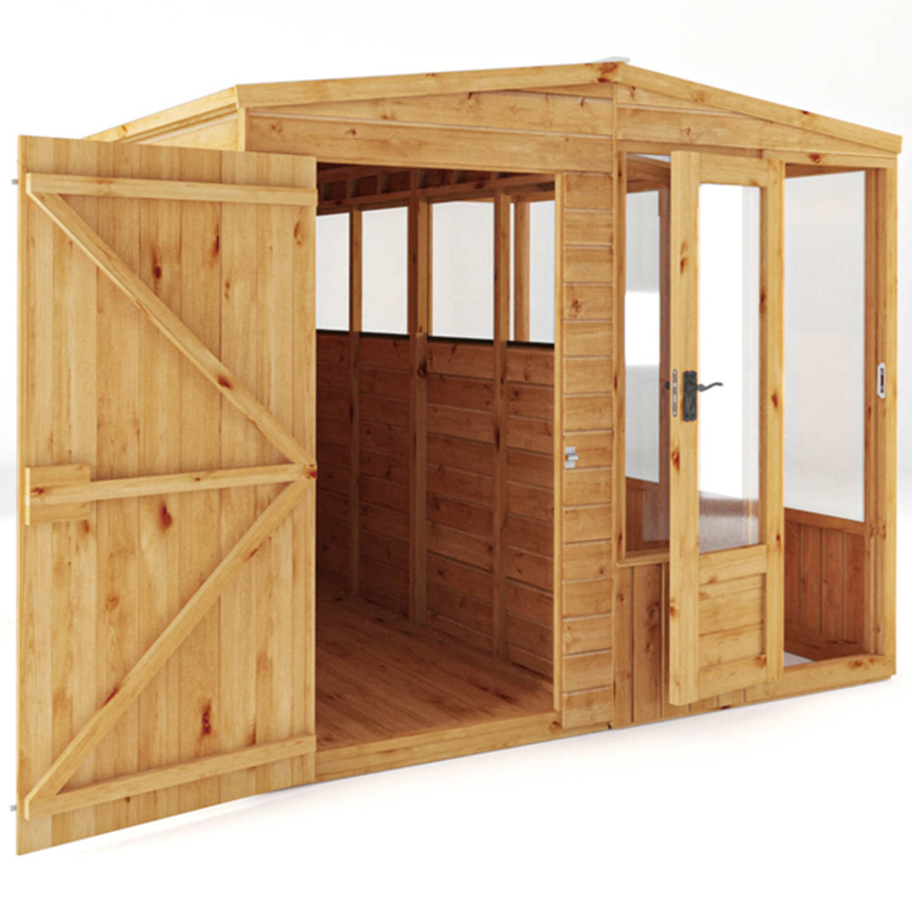 Mercia Woodsman Styrene 8 x 8ft Greenhouse and Shed Image 3