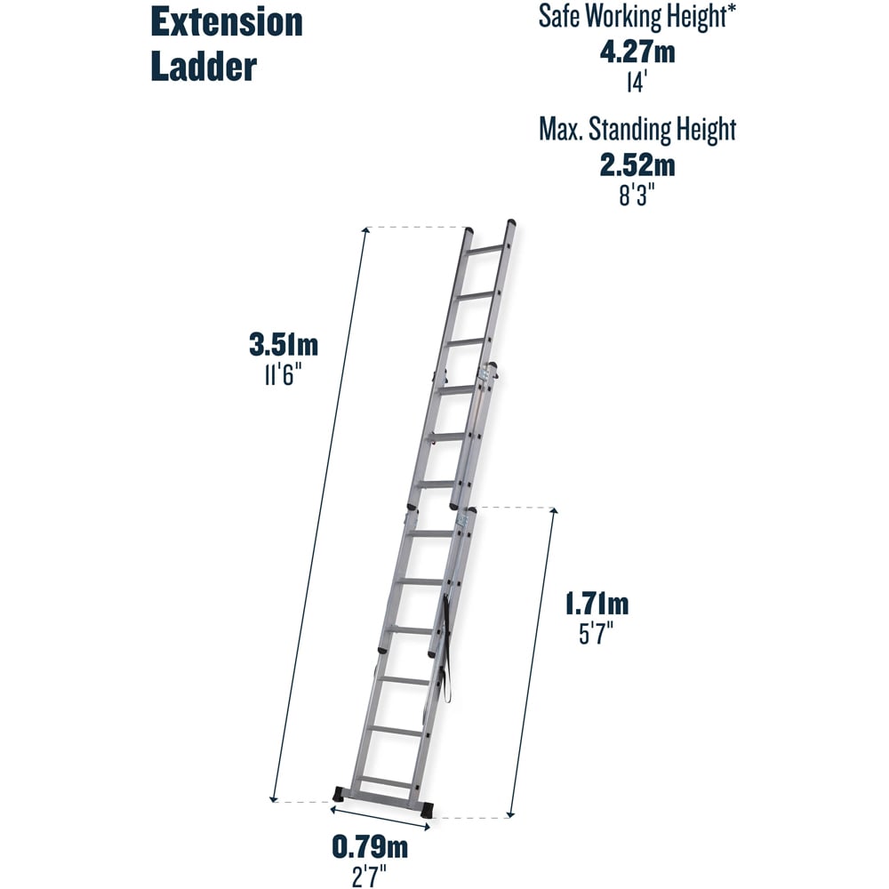 Werner 4 in 1 Combination Ladder 3.51m Image 3