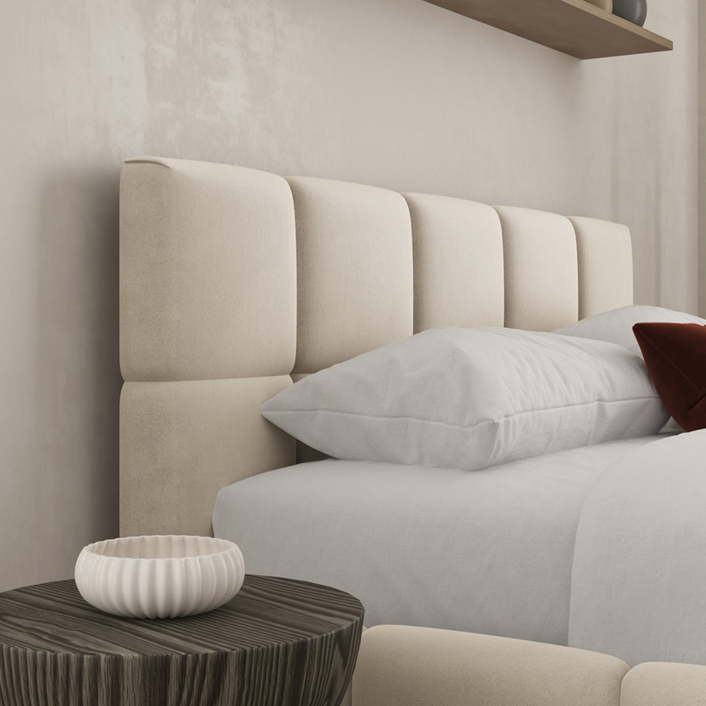 DS Living Ovella Super King Size Cream Cubed Ottoman Bed Image 2