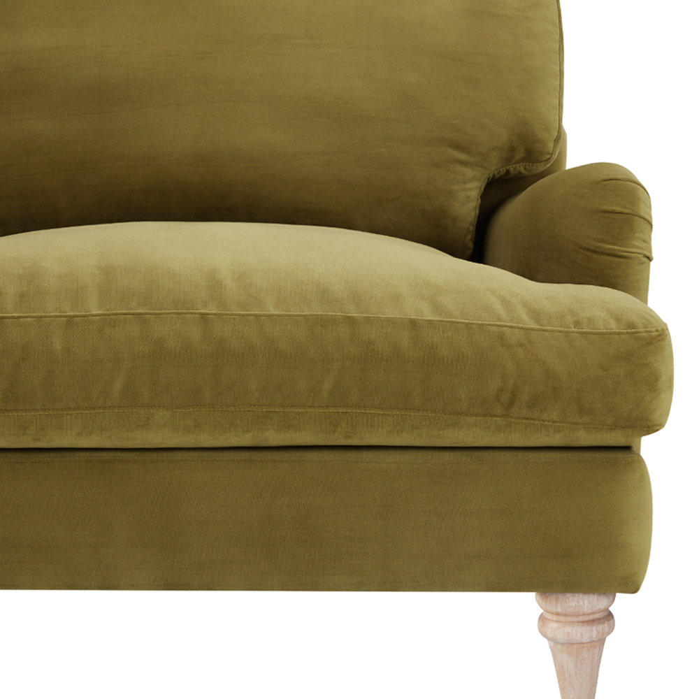 Home Detail Oxford 2 Seater Olive Green Velvet Sofa Image 8