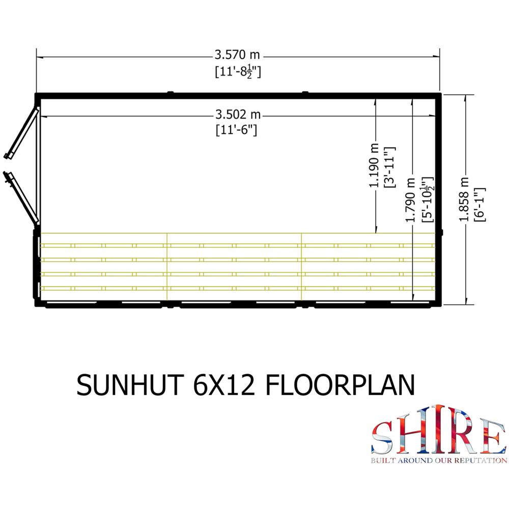 Shire 6 x 12ft Sun Hut Image 9