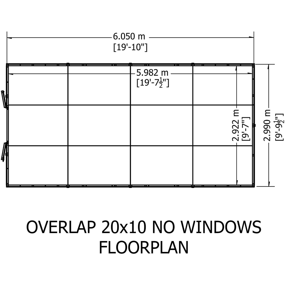 Shire 10 x 20ft Double Door Overlap Apex Wooden Shed Image 9