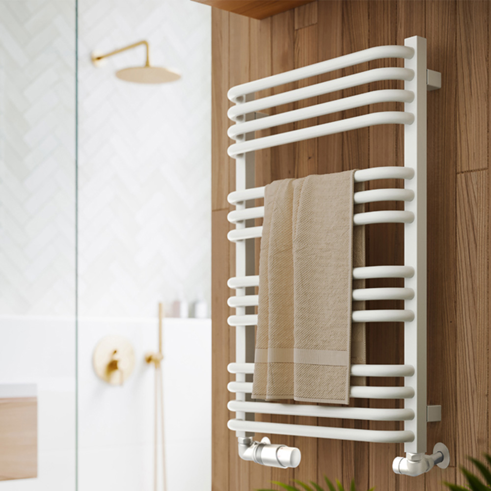 Terma Alex White Heated Towel Rail 760 x 500mm Image 7