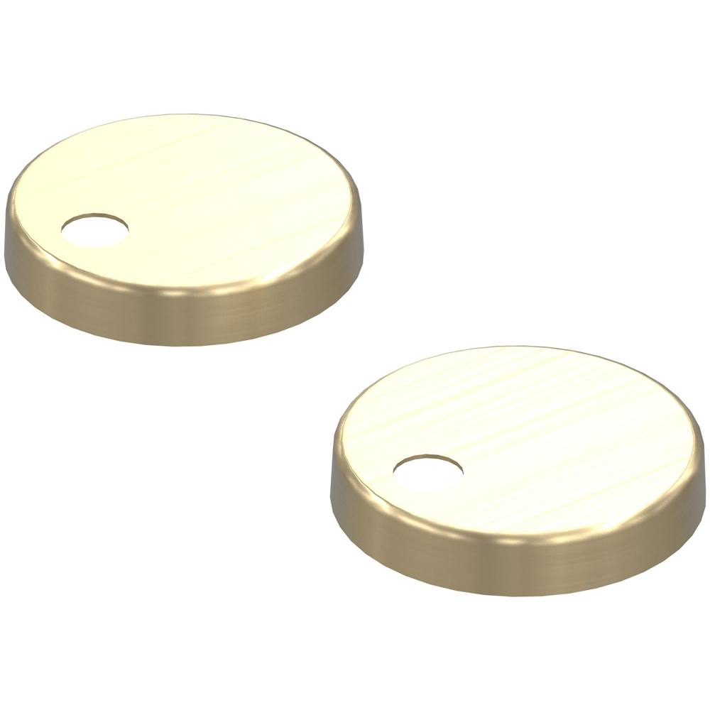 Bathstore Brushed Brass Toilet Seat Cover Cap 2 Pack Image 5