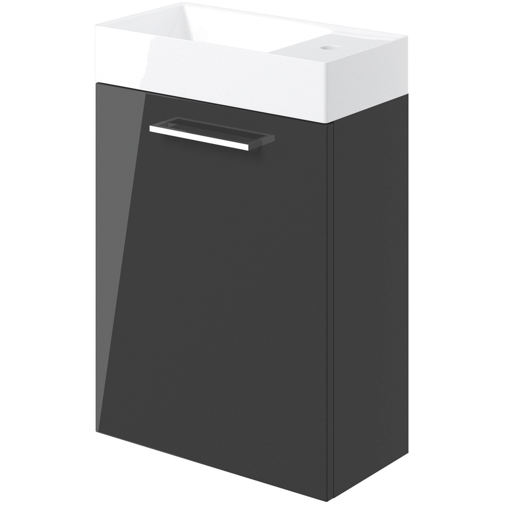 Bathstore Milford Single Door Anthracite Wall Hung Basin Unit 410mm Image 5
