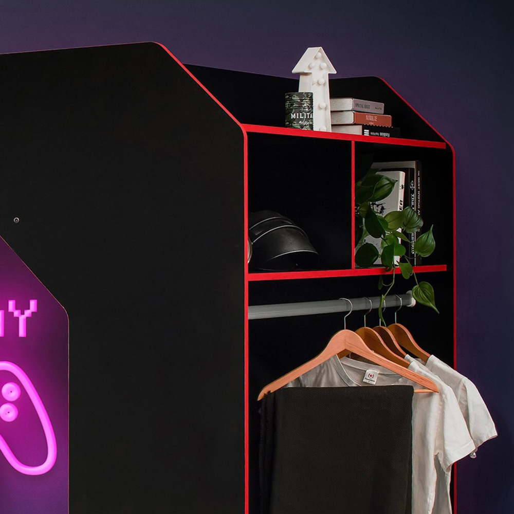 Recoil Boss Pod Small Double Gaming High Sleeper Bed with Desk and Storage Image 4