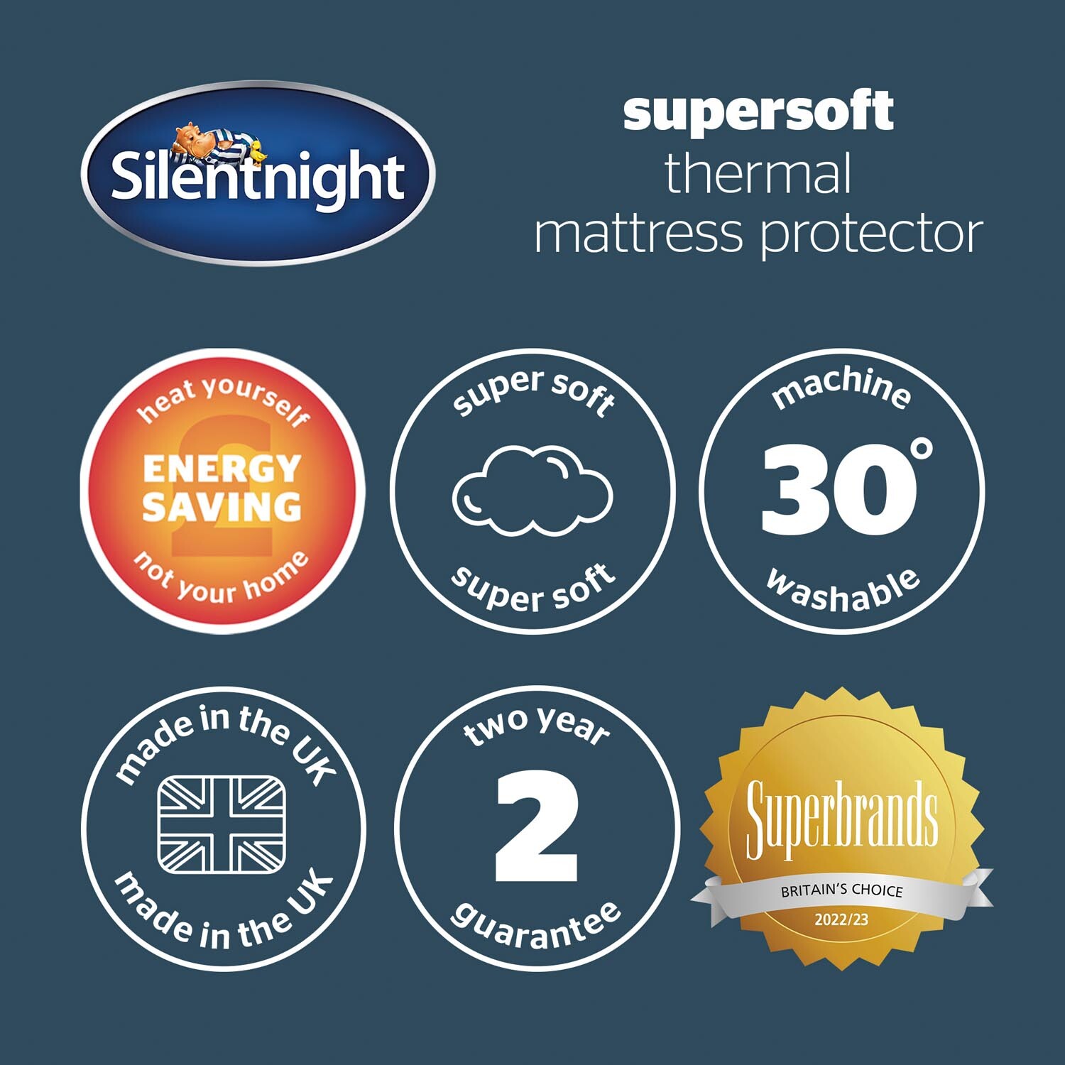 Silentnight Supersoft Thermal Mattress Cover - White / Single Image 8