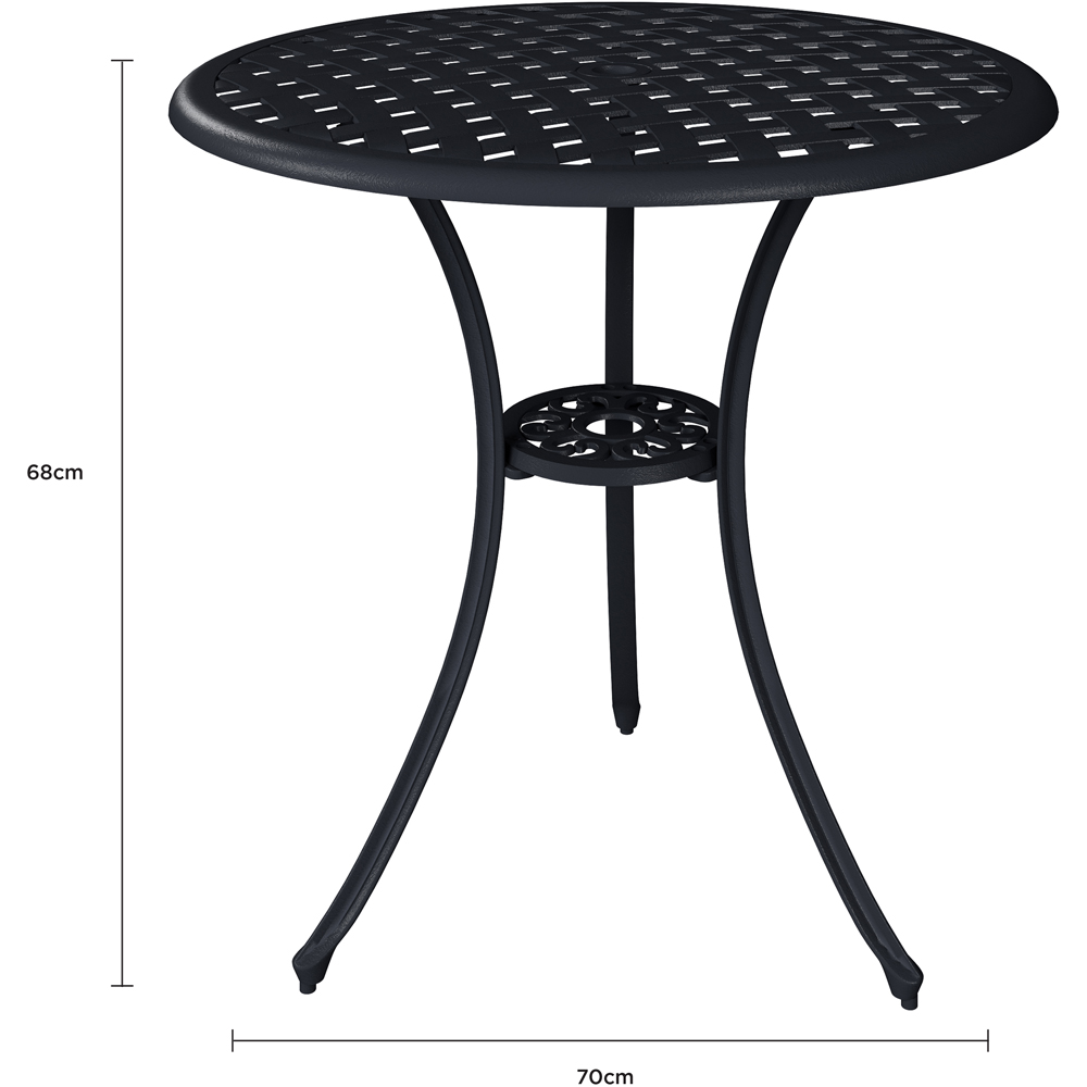 Charles Bentley Cast Aluminium 2 Seater Bistro Set Grey Image 9