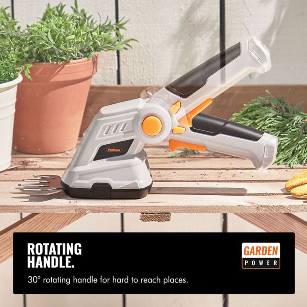 VonHaus 16889RG 2 in 1 Cordless Hedge Trimmer 7.2V Image 7
