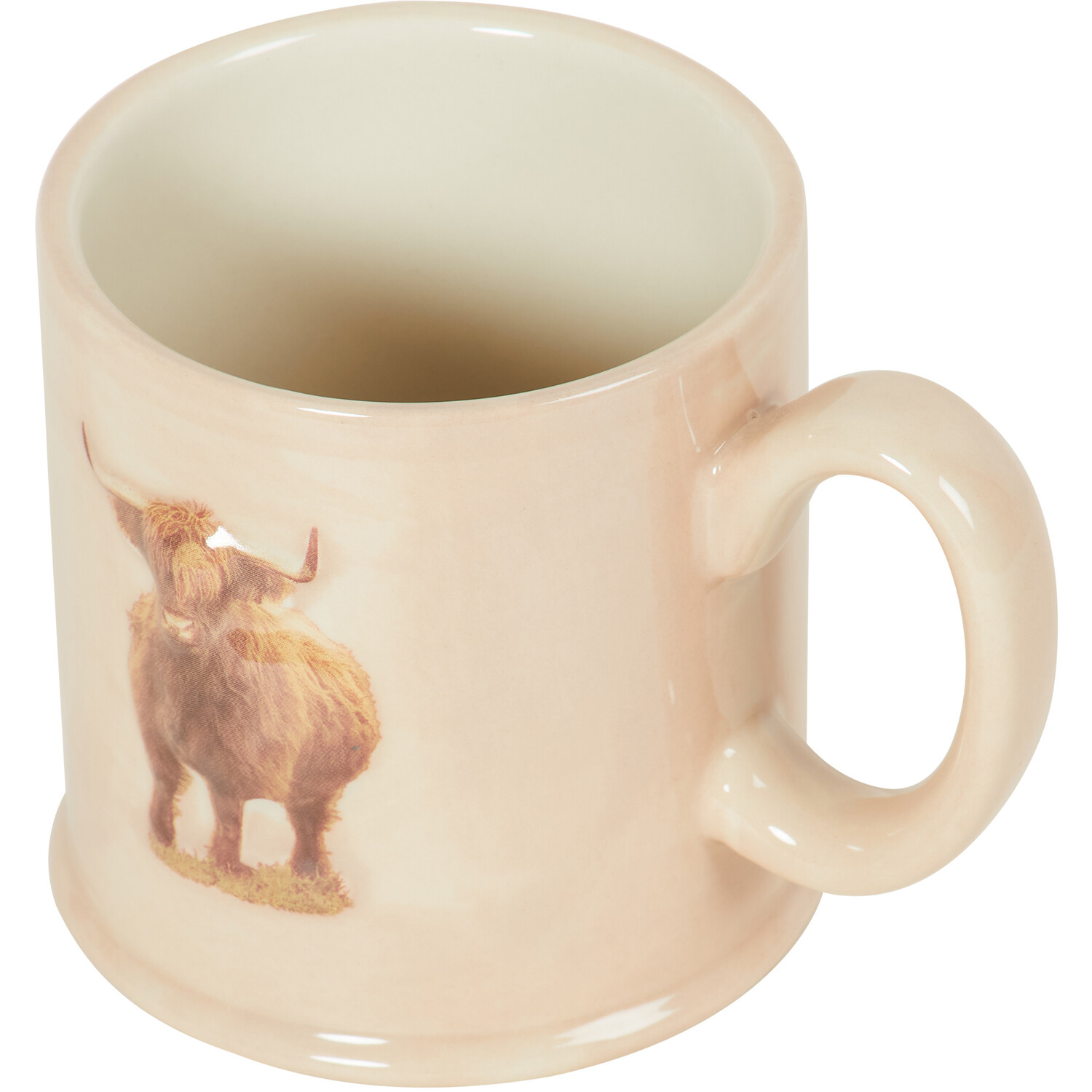 Tankard Embossed Highland Cow Mug - Peach Image 3
